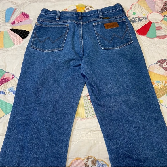 90s Wrangler jeans 935NAV raw hem 33x26.5 - Picture 3 of 12